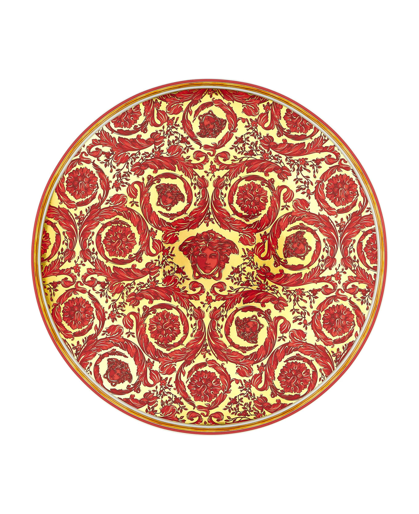 Versace 'medusa Garland Red' Plate - Multicolor