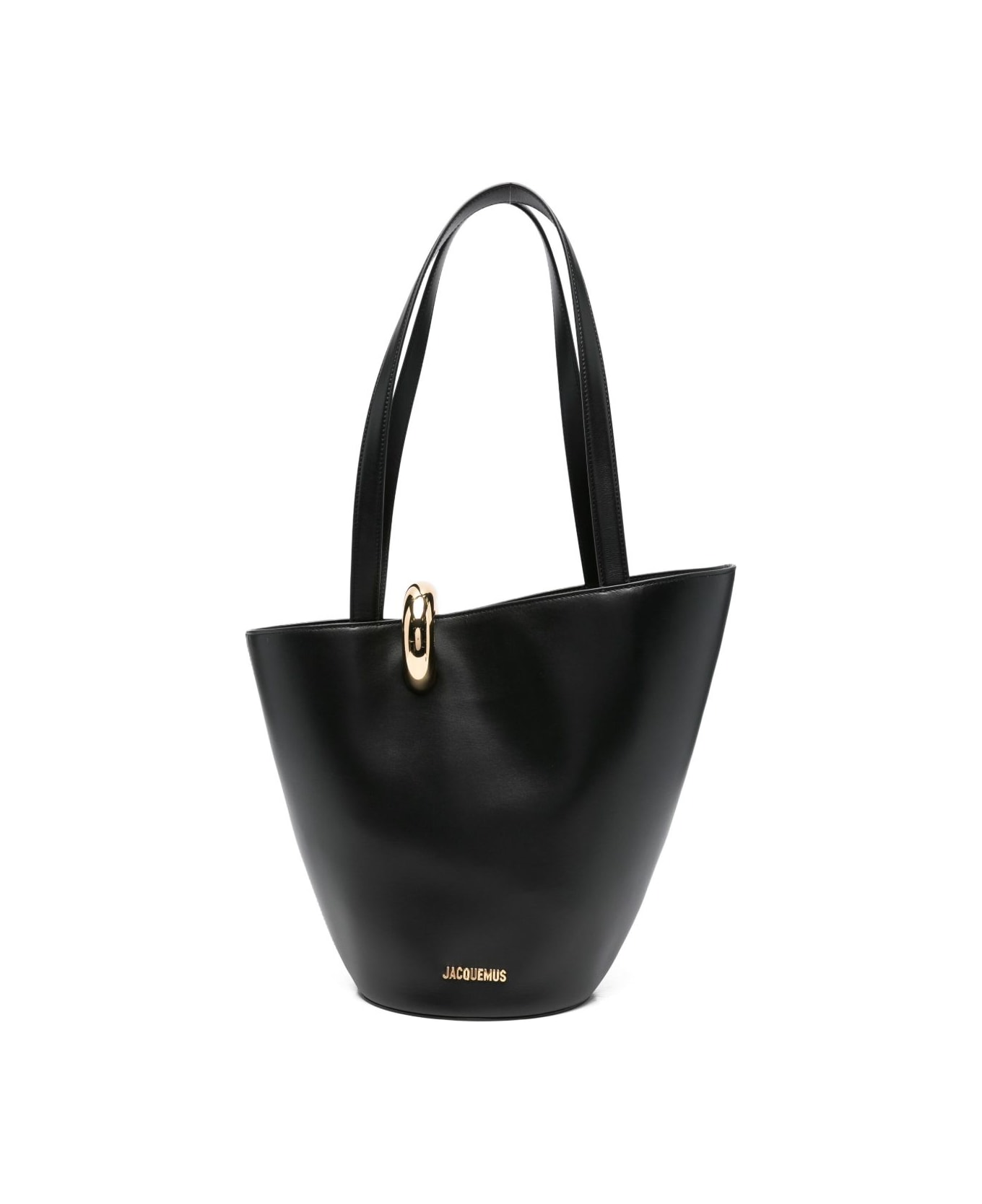 Jacquemus Le Bambola Moyen Leather Bucket Bag - Black
