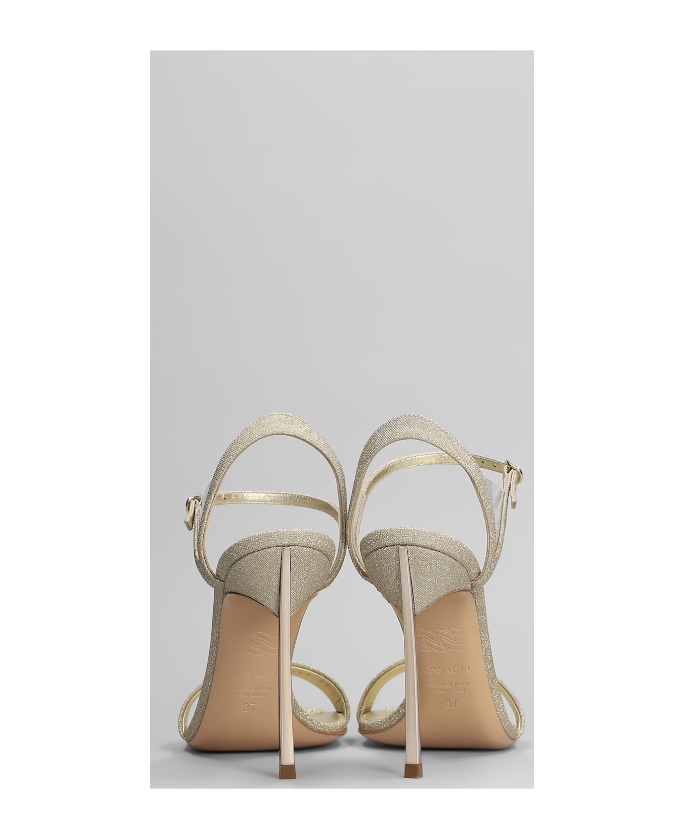 Casadei Sandals In Gold Glitter - gold サンダル