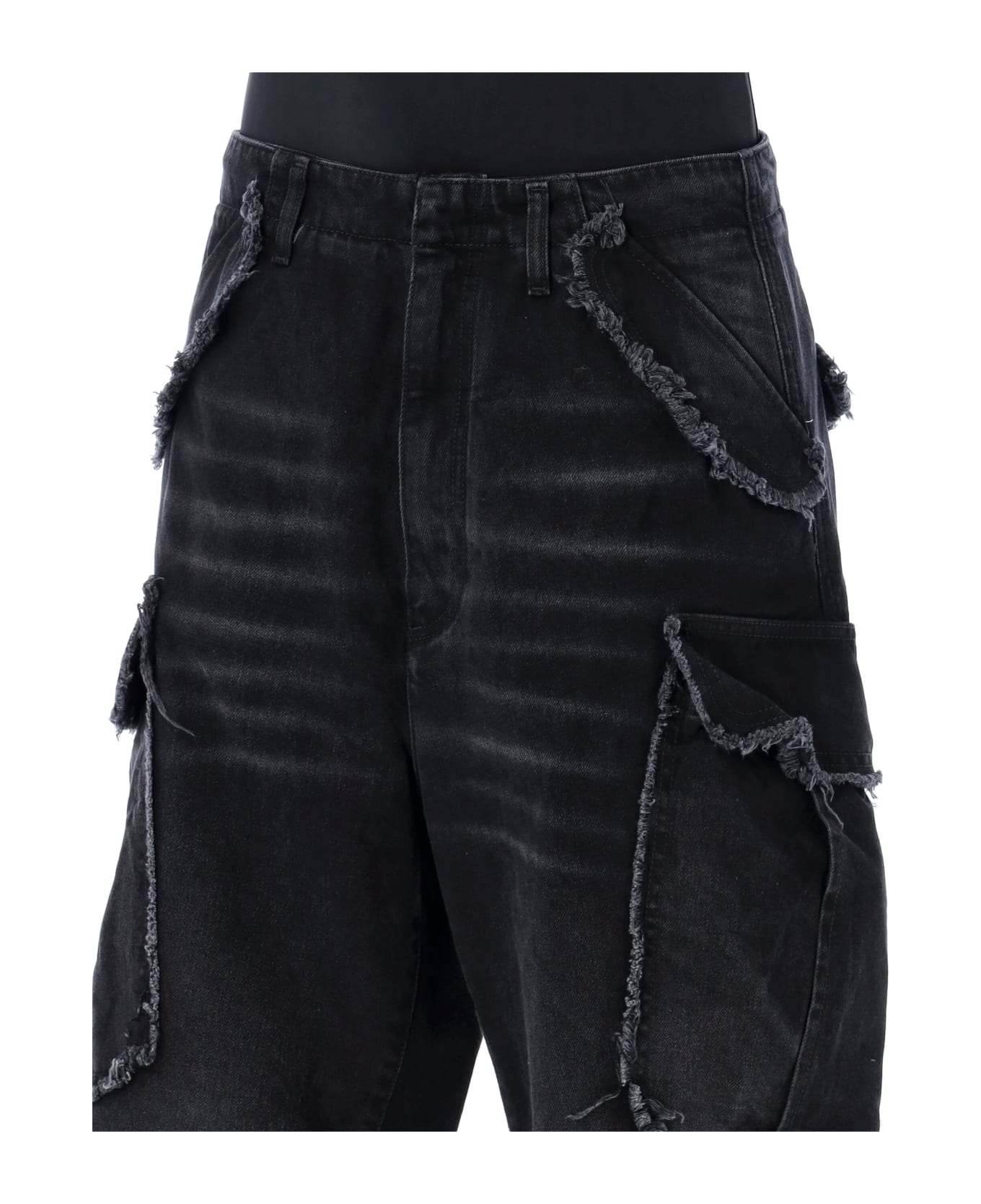 DARKPARK Vivi Cargo Denim Jeans - WASHED BLACK