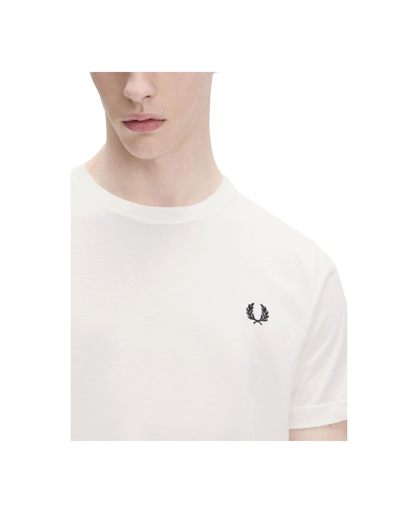 Fred Perry T-shirt With Logo - WHITE