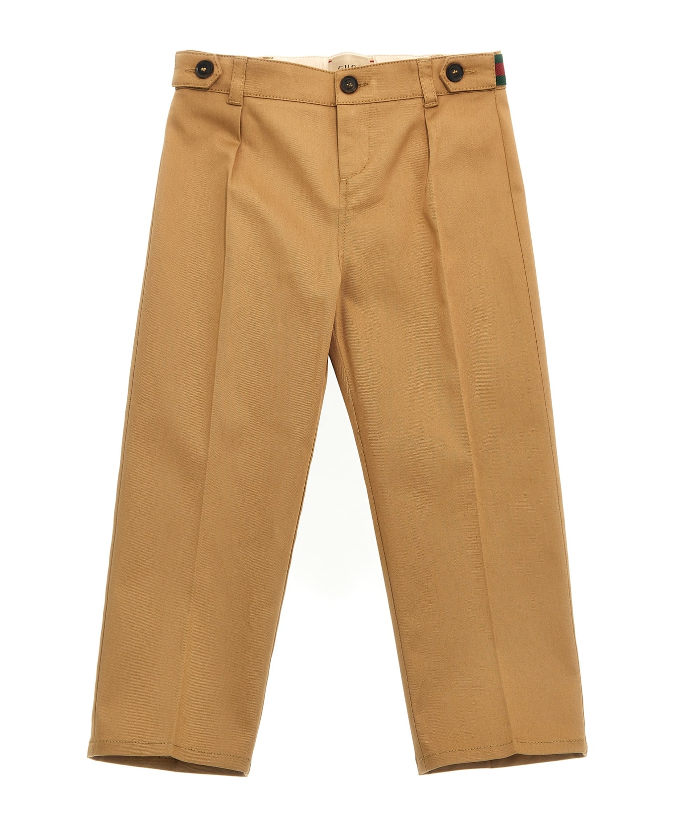 Gucci Web Ribbon Pants - Beige