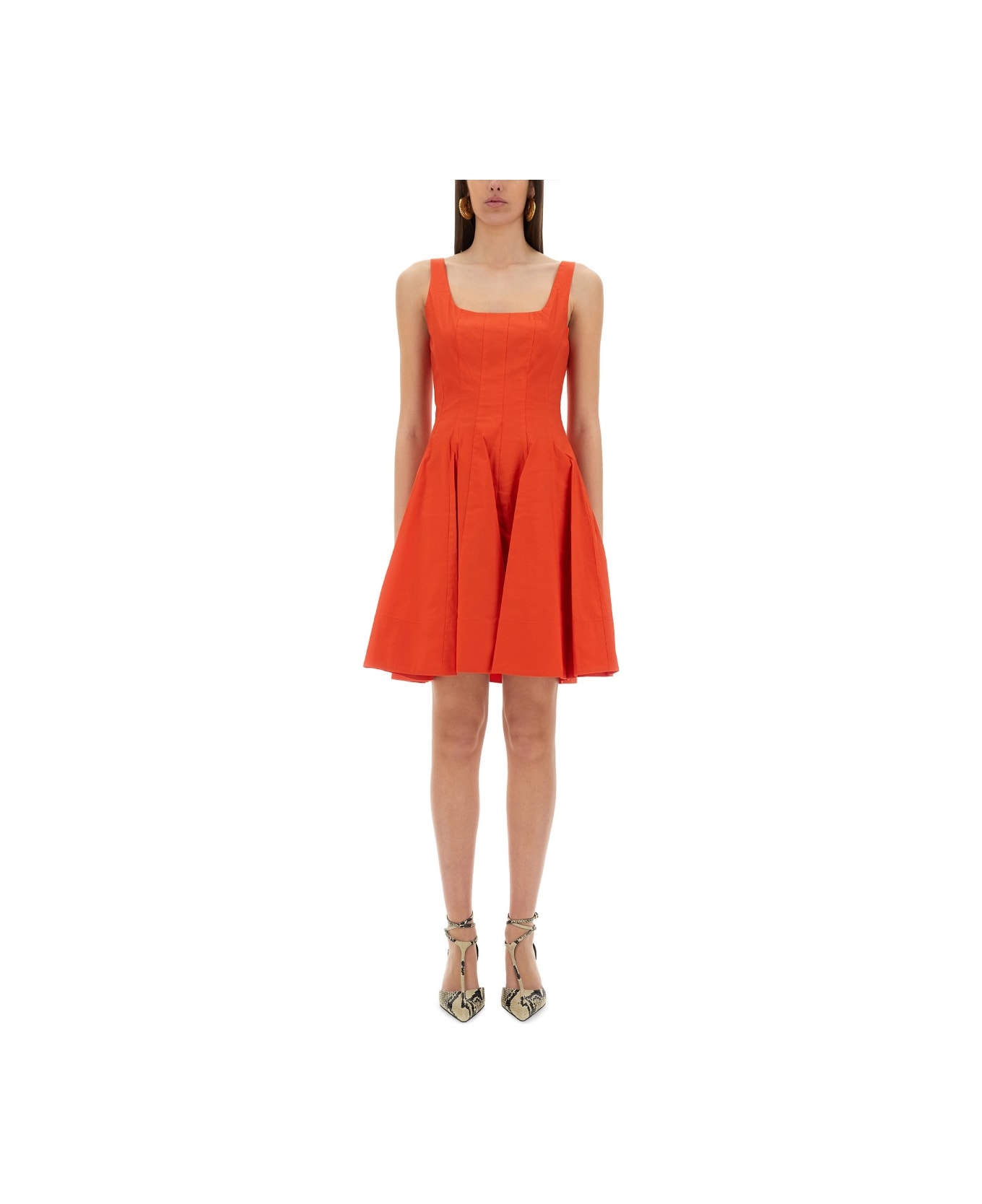 STAUD Mini Dress "wells" - RED