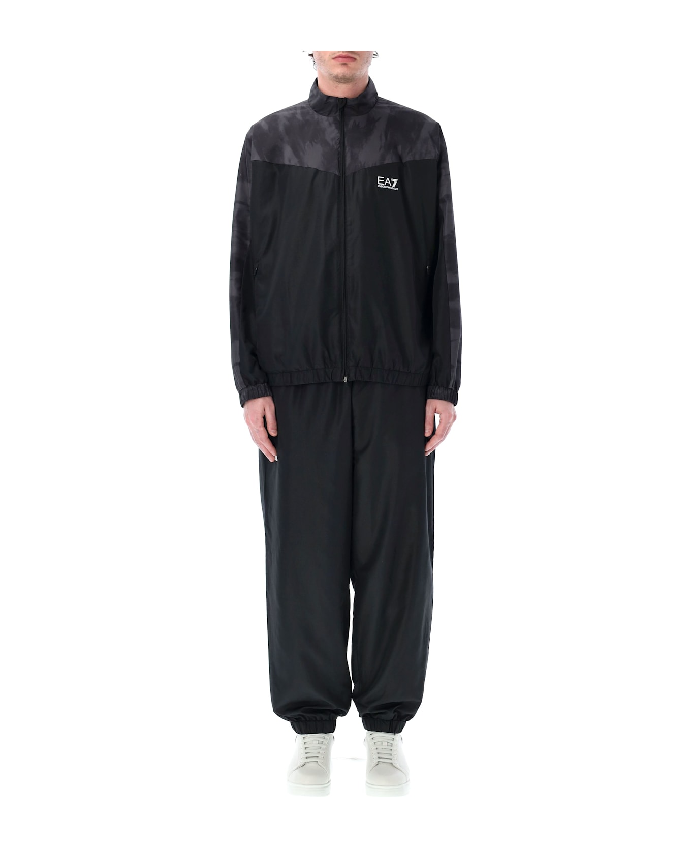 EA7 Dynamic Athlete Printed Tracksuit - BLACK