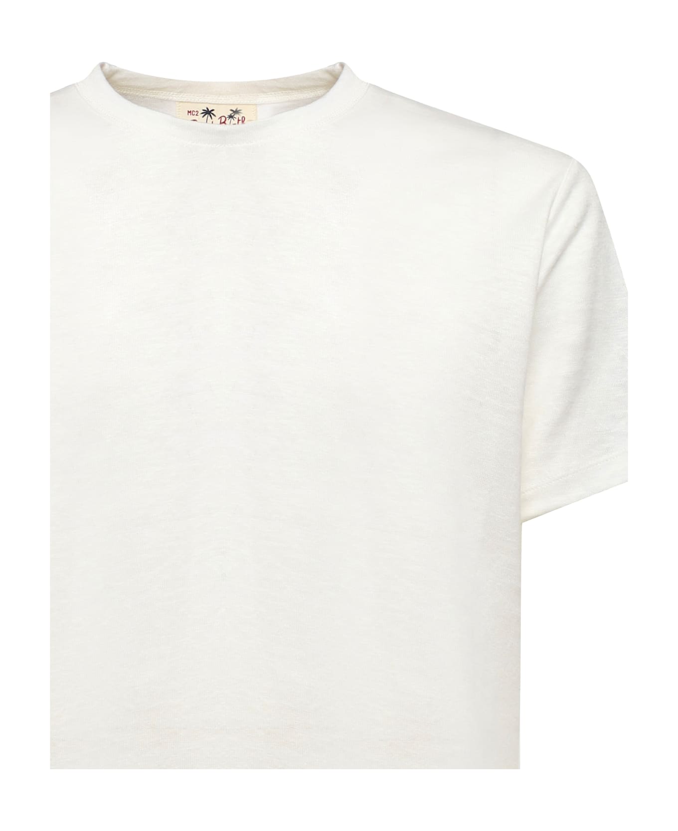 MC2 Saint Barth Ecstasea T-shirt In Linen - White
