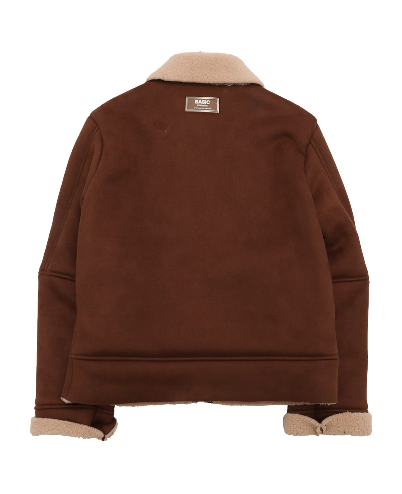 Paolo Pecora Boy Eco Shearling Coat - BROWN