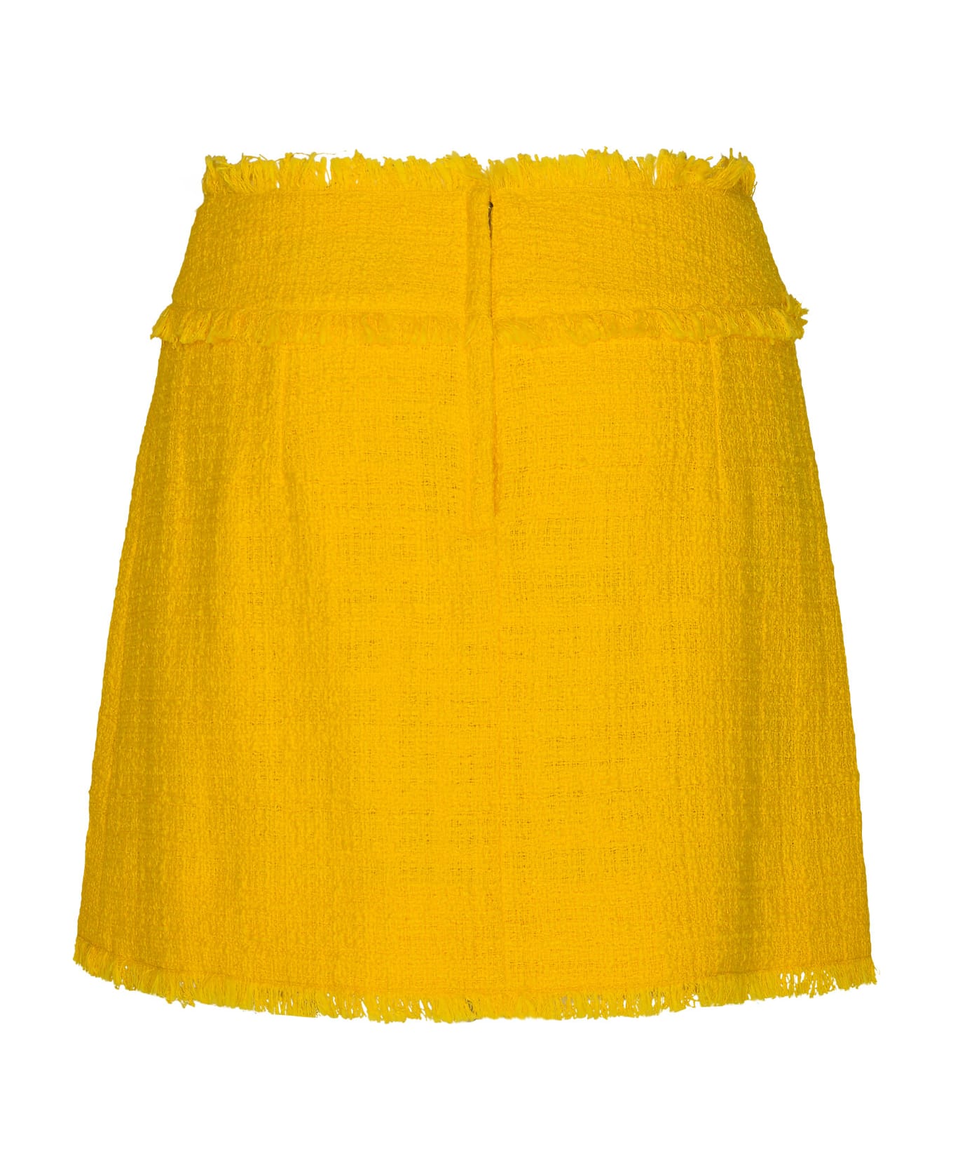 Dolce & Gabbana Yellow Cotton Blend Miniskirt - Yellow
