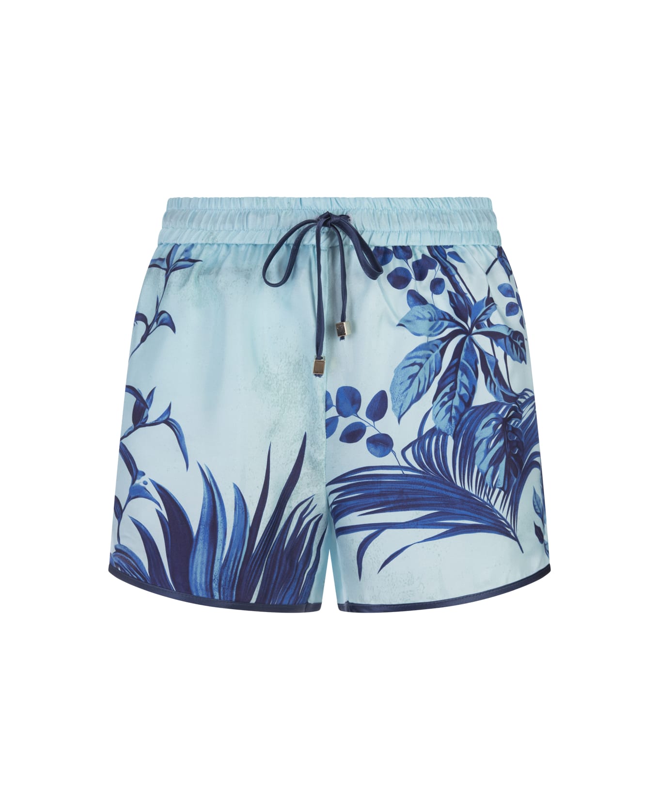 For Restless Sleepers Flowers Blue Alie Shorts - Blue