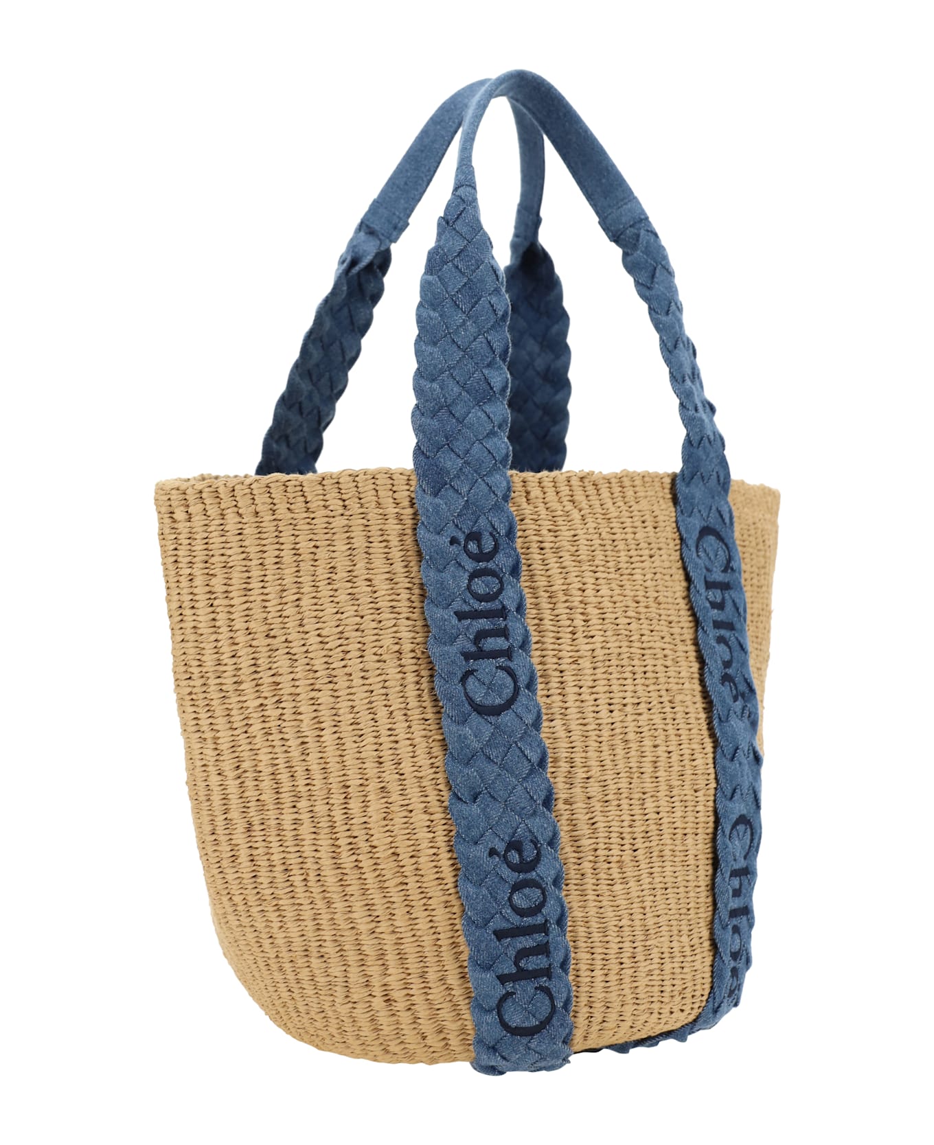 Chloé Woody Shoulder Bag - Denim