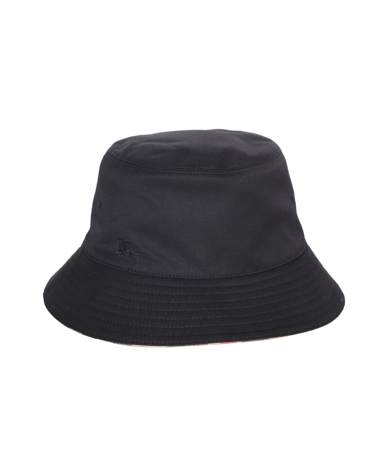 Burberry Checked Reversible Bucket Trucker hat - Black
