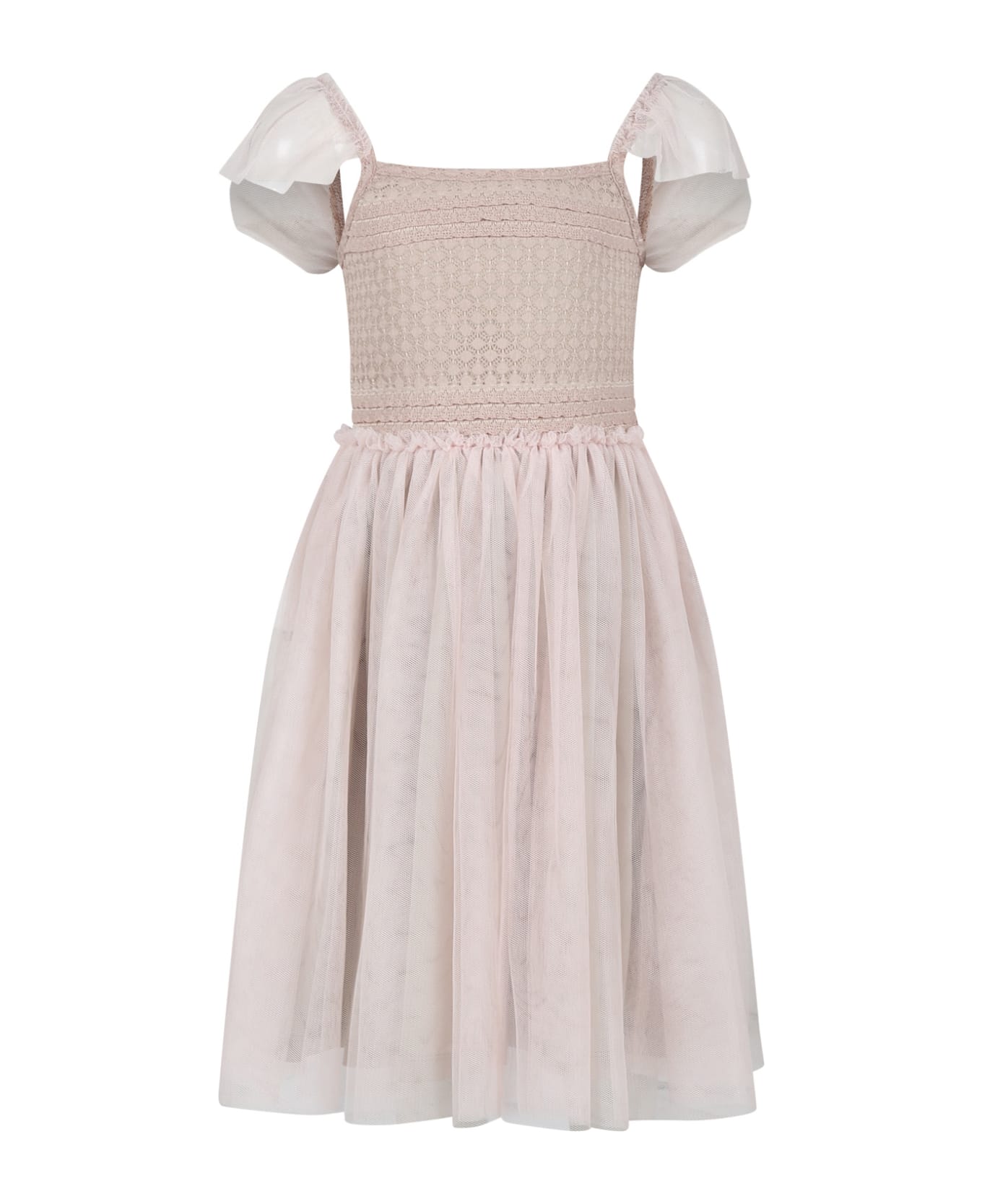 Caffe' d'Orzo Elegant Pink Tulle Dress - Pink