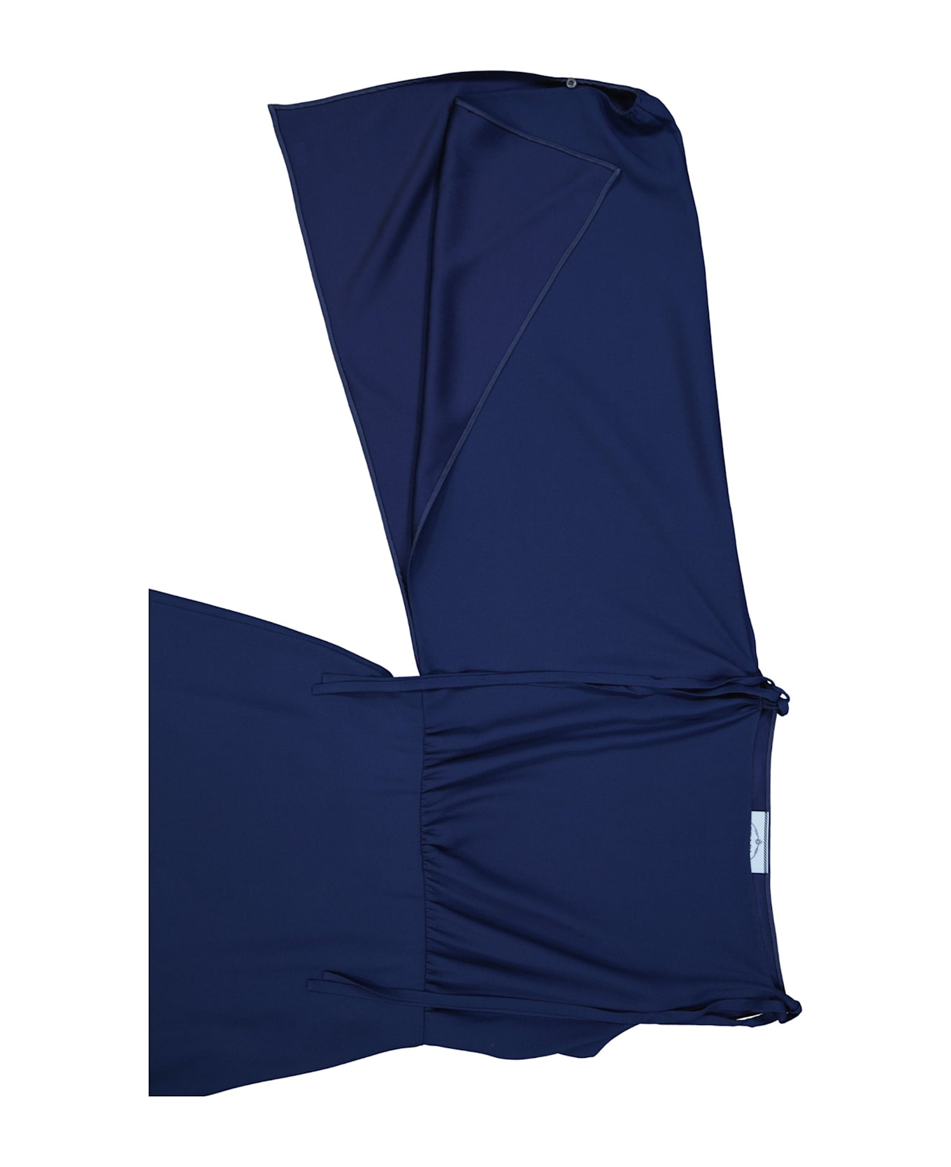 Prada Flared One Sleeve Midi Dress - Blue