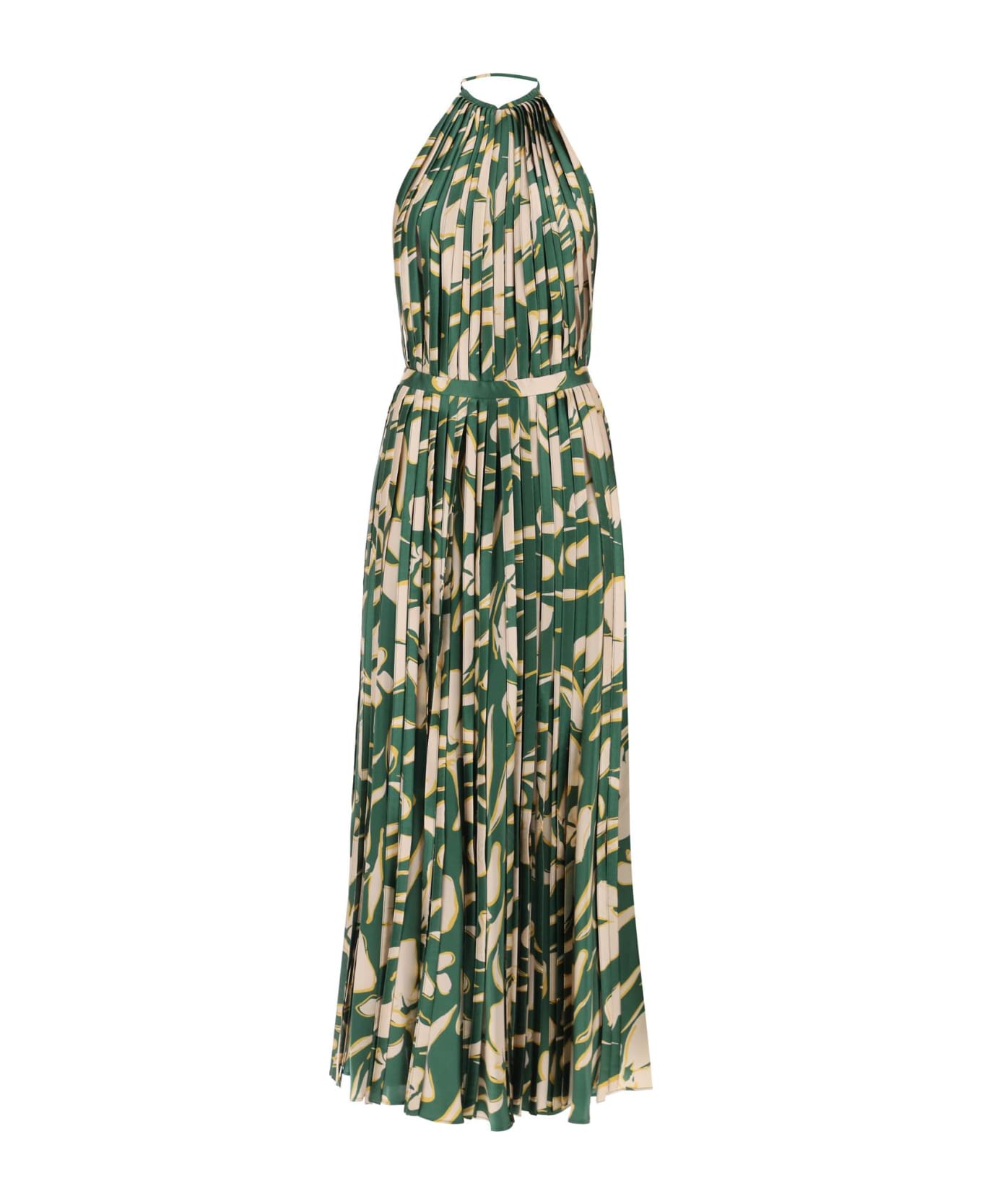 Raquel Diniz Giorgia Fringed Maxi Dress - GREEN FLORAL (Green)