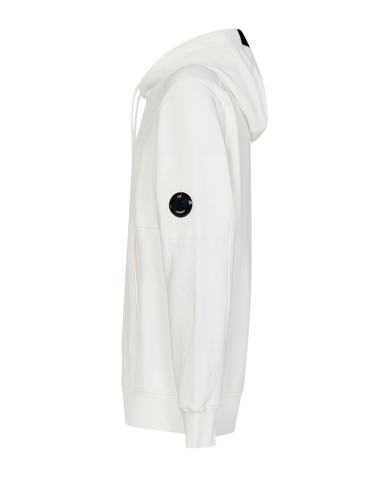 C.P. Company Diagonal Raised Fleece Sweatshirt - Gauze white