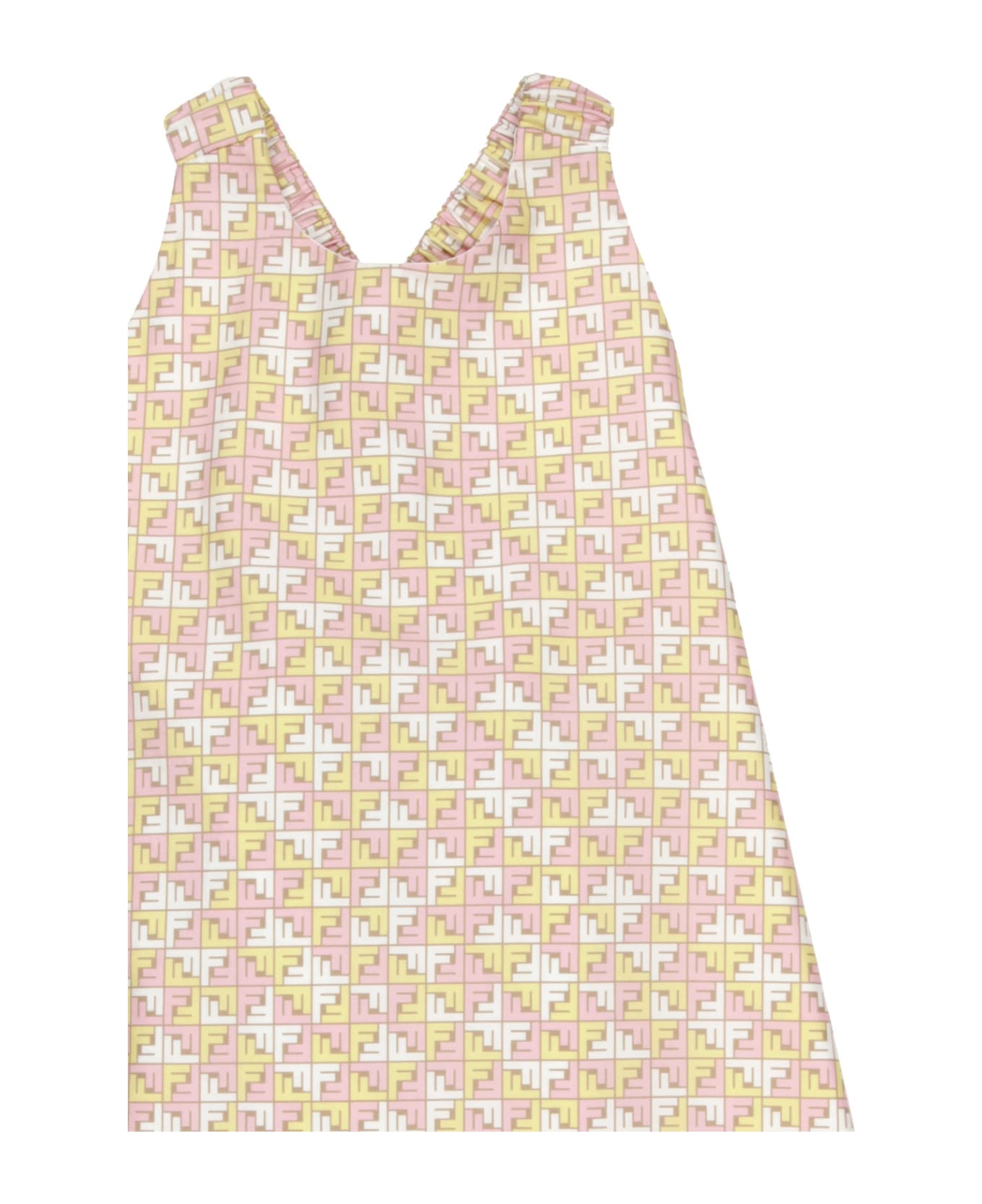 Fendi Sleeveless Dress With Monogram Motif - MultiColour