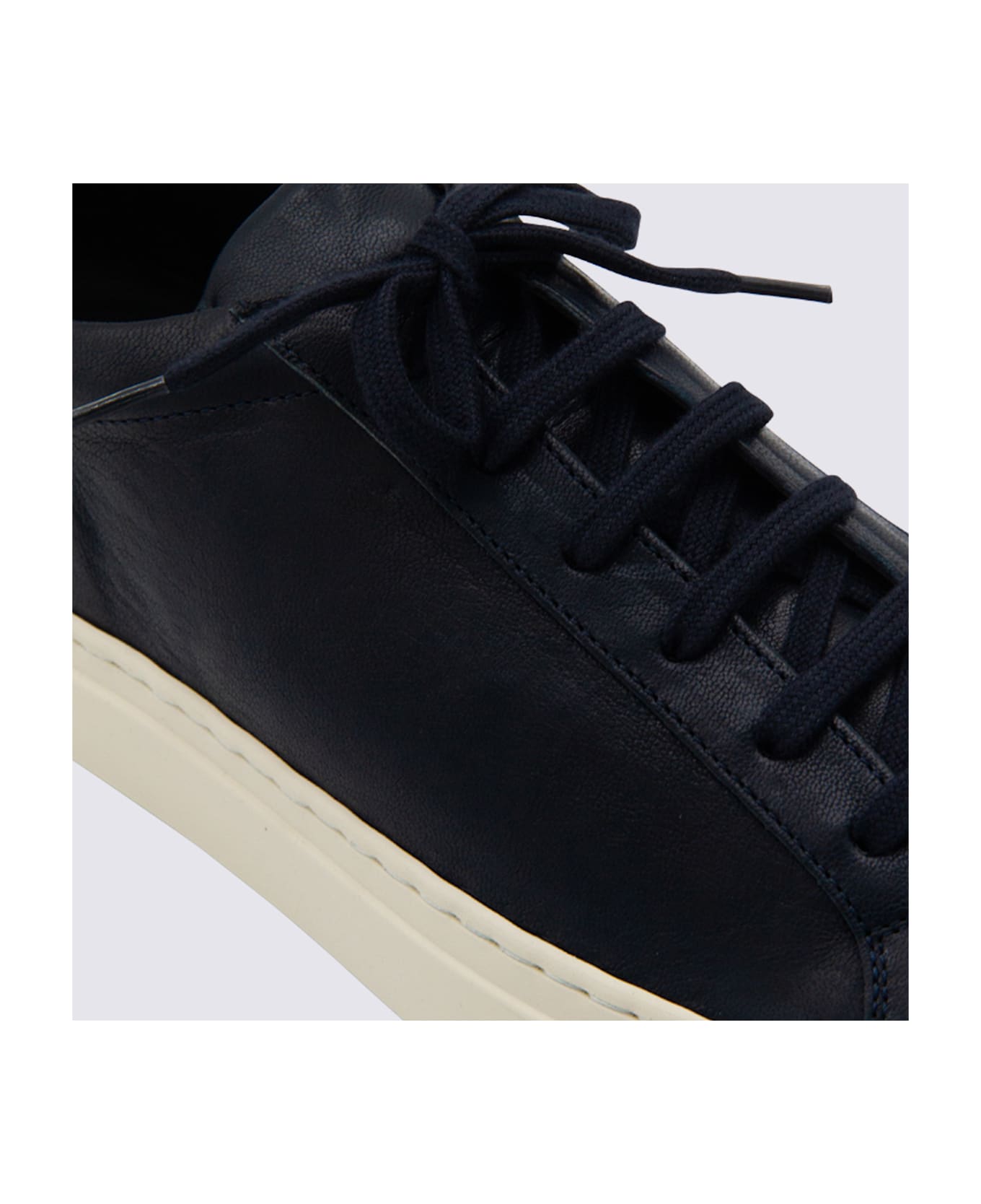 Common Projects Dark Navy Leather Snakers - Blue スニーカー