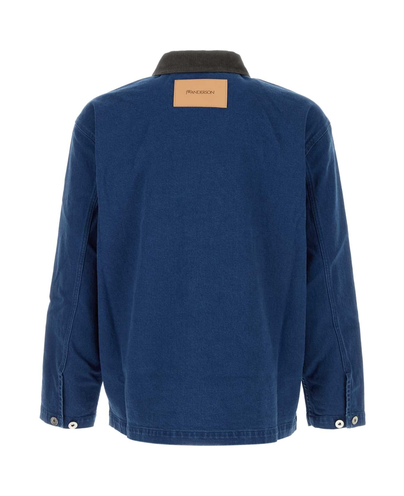 J.W. Anderson Denim Polo Shirt - BRIGHTBLUE