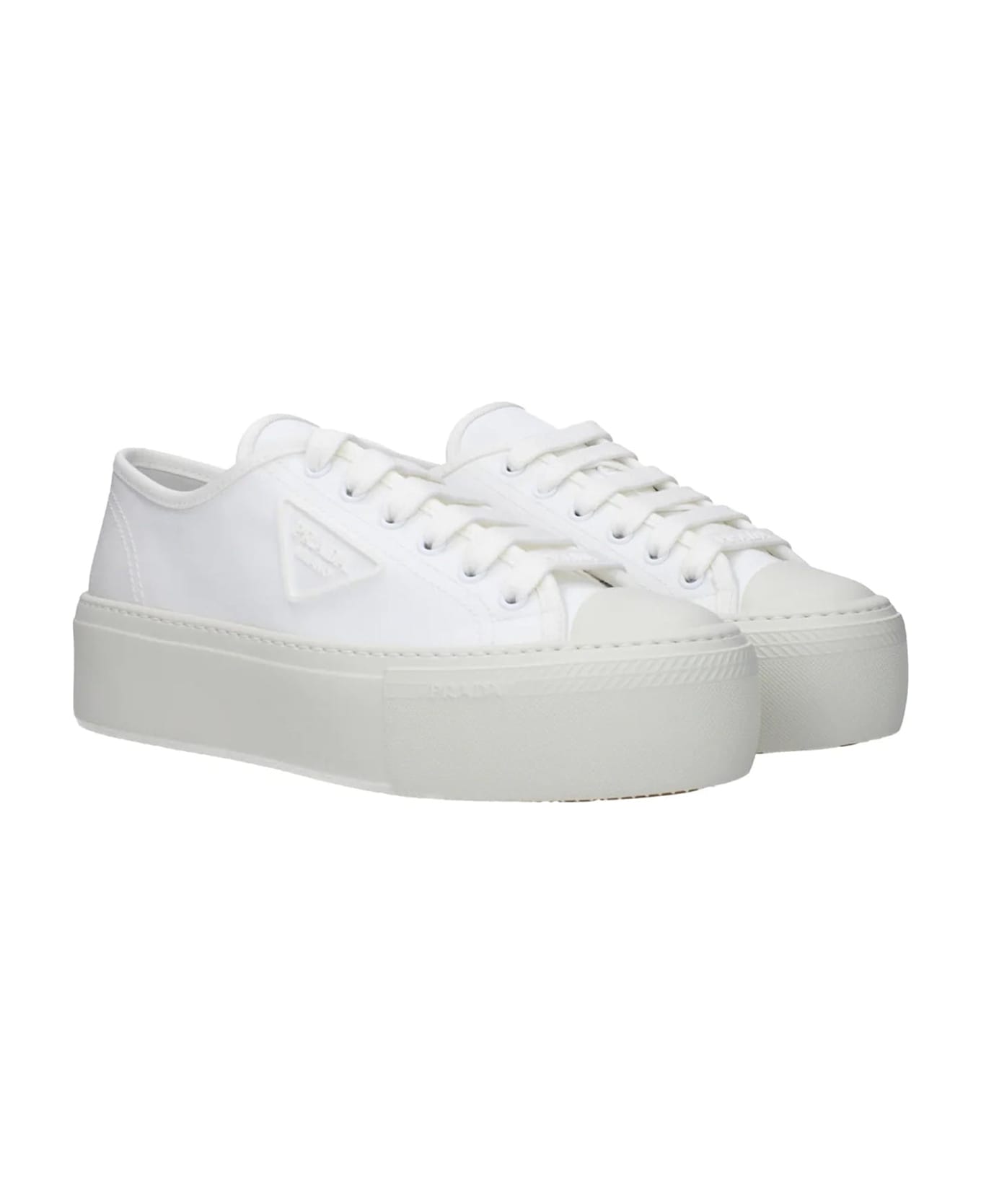 Prada Cotton Sneakers - White