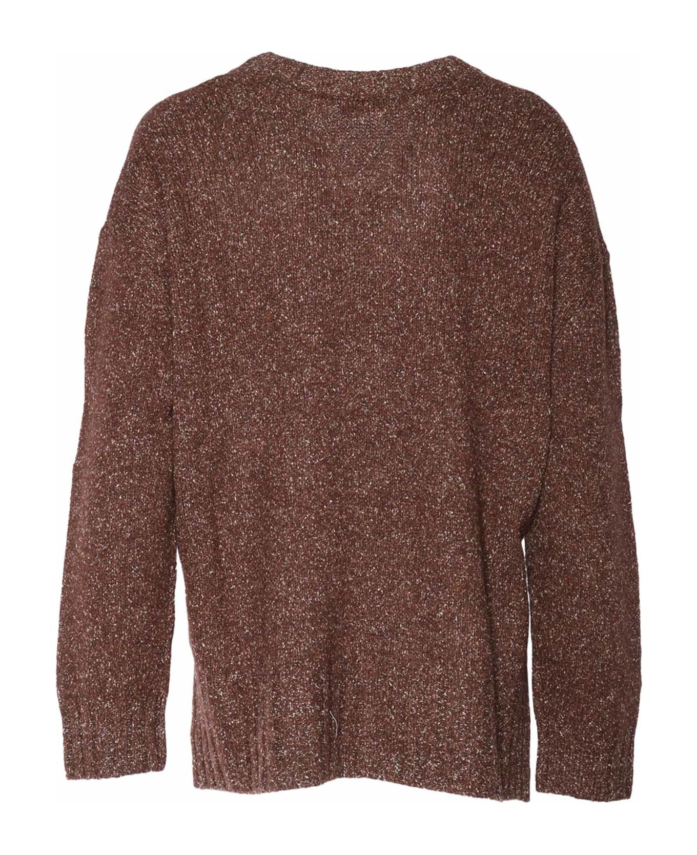 Ballantyne R Neck Pullover - BROWN