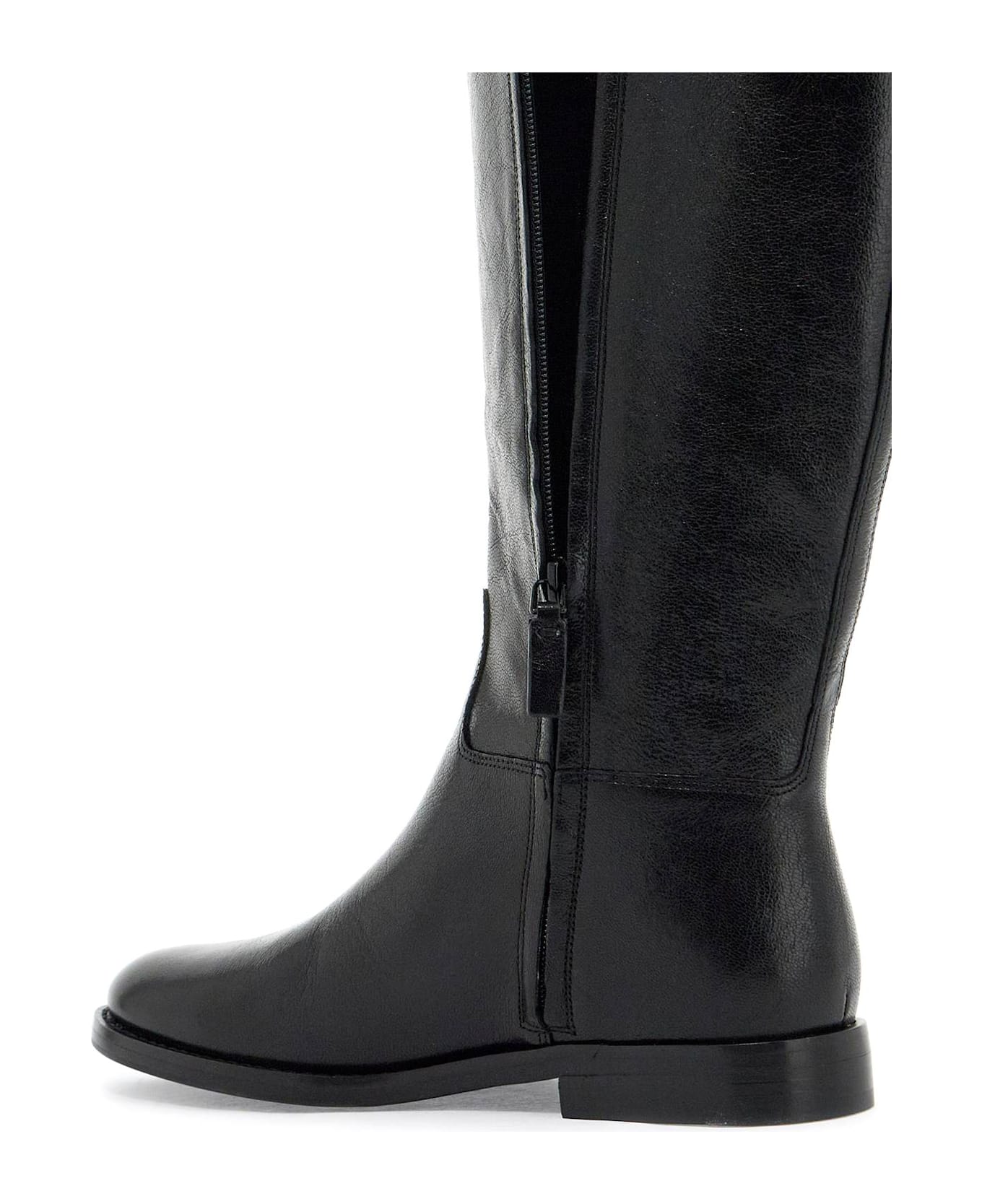 Tory Burch 
lock Ridin
 Black Leather Boots - PERFECT BLACK (Black)