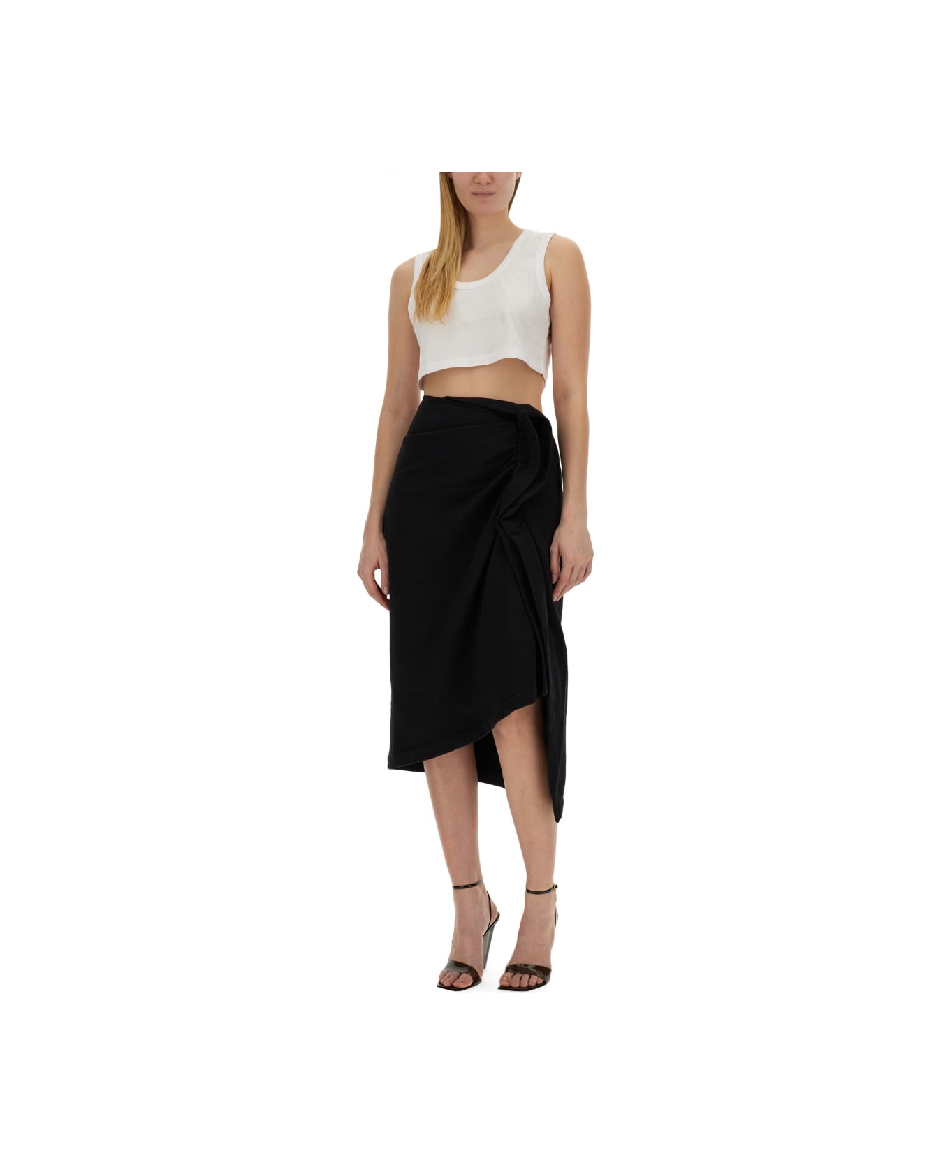 Dries Van Noten Asymmetrical Skirt - BLACK スカート