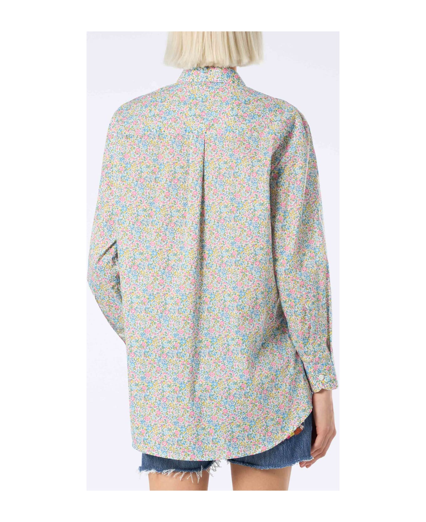 MC2 Saint Barth Woman Cotton Shirt Brigitte With Emma & Georgina Print | Made With Liberty Fabric - YELLOW