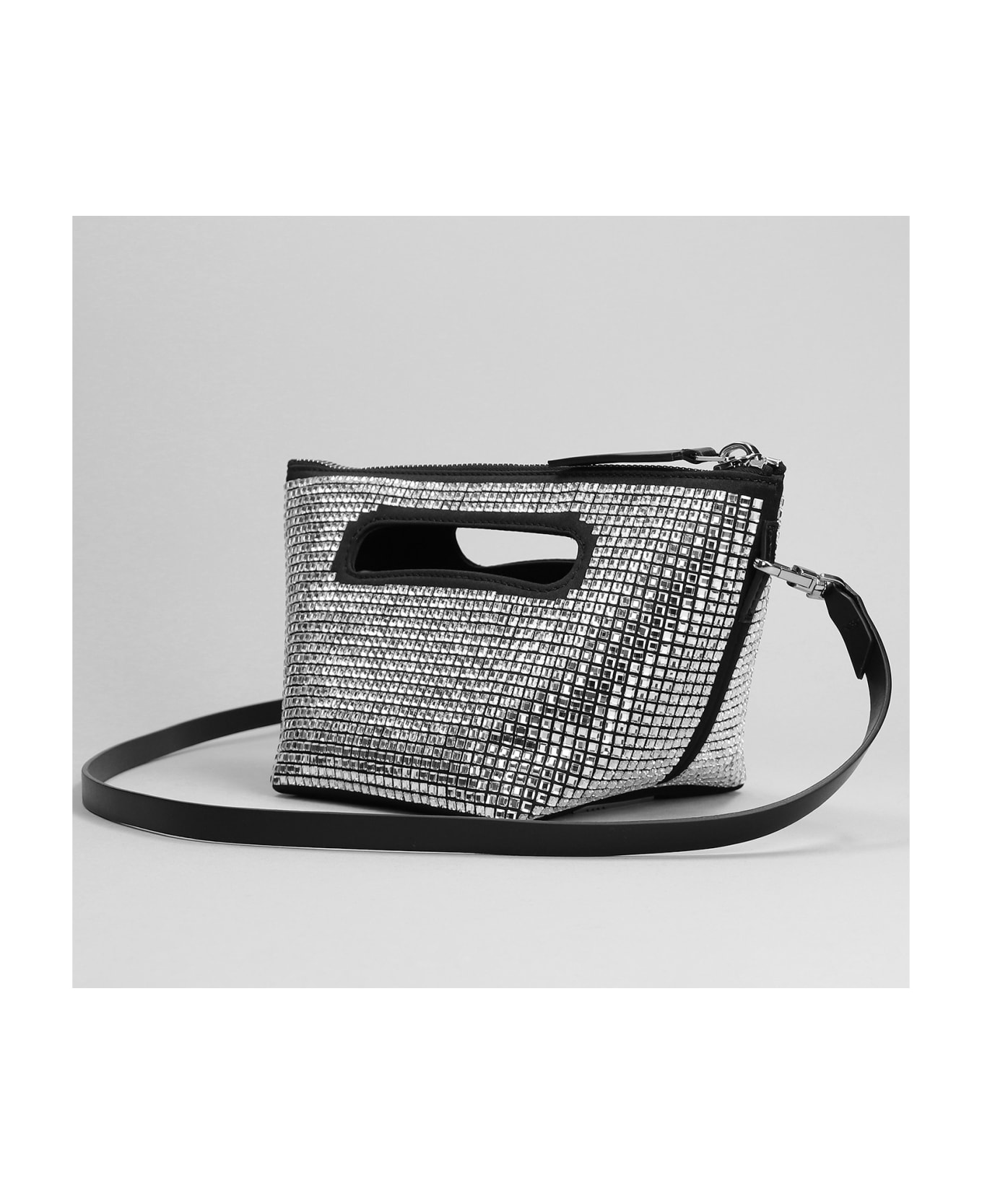The Attico 'via Dei Giardini 15' Handbag - Black/crystal トートバッグ