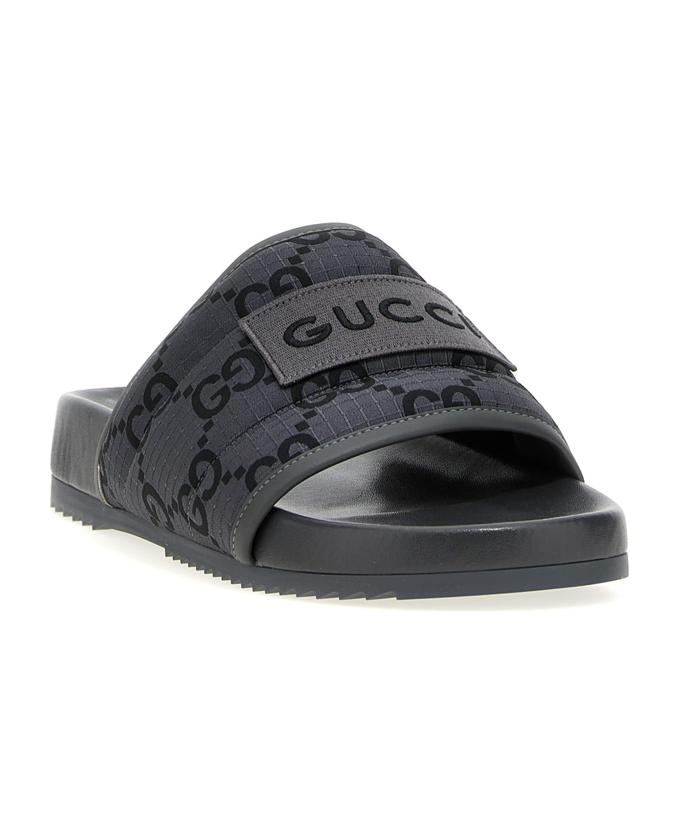 Gucci 'gg' Slides - Gray