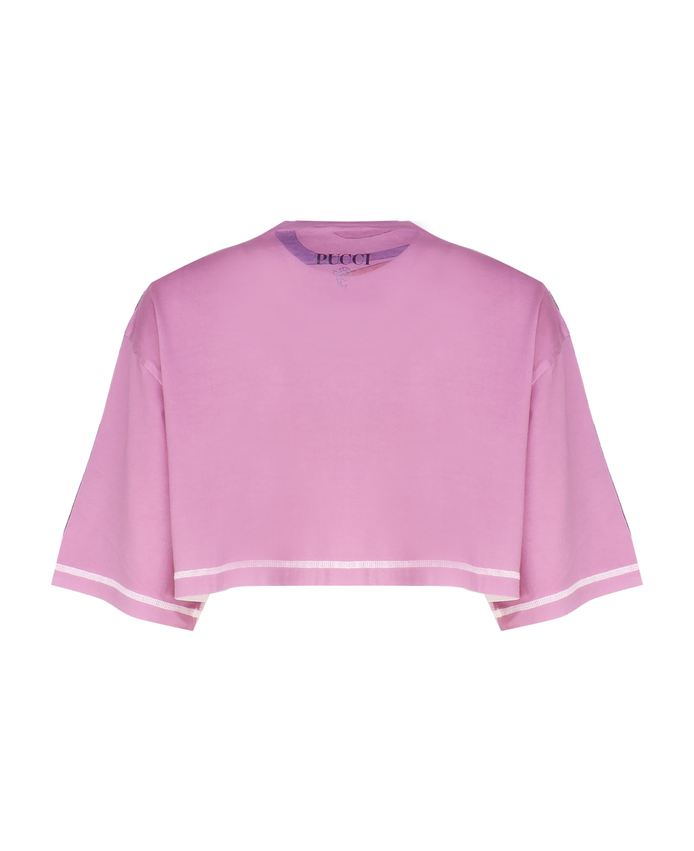 Pucci Crop Top T-shirt - Pink marmo