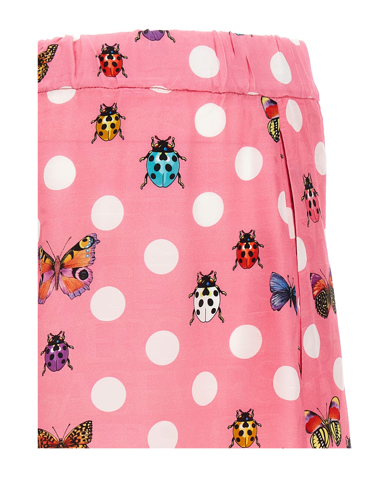 Versace 'heritage Butterflies & Ladybugs Polka Dot' Capsule Shorts - Pink
