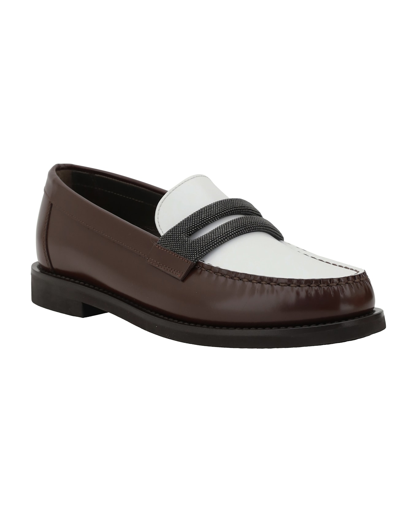 Brunello Cucinelli Bicolored Loafers - Brown
