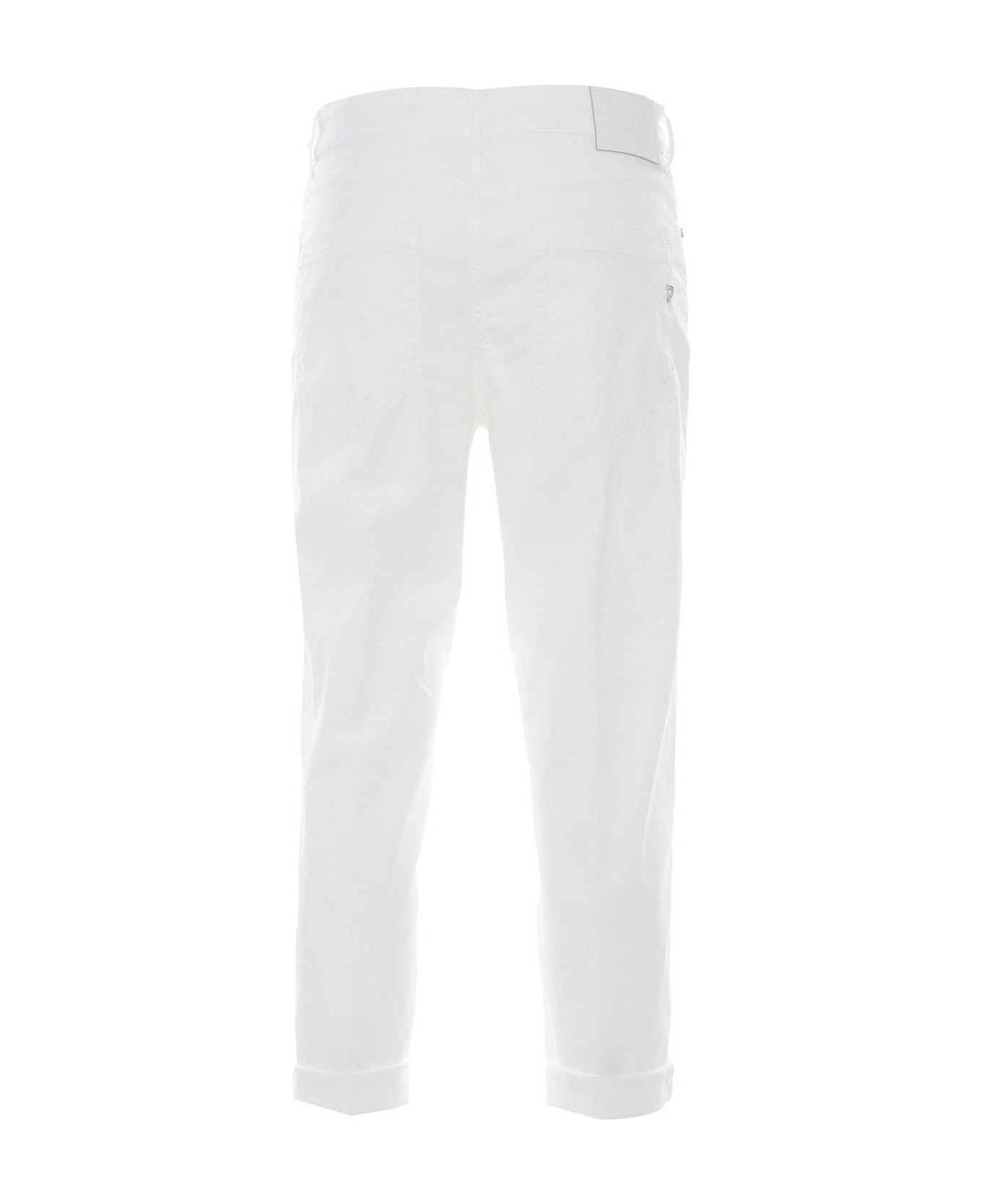 Dondup Logo-patch Cropped Jeans - White