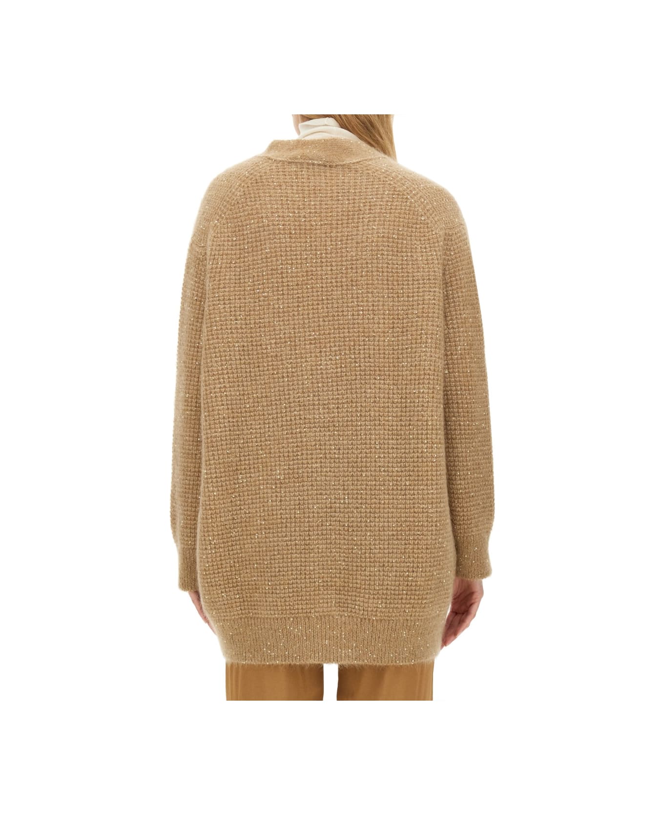 Fabiana Filippi Wool Cardigan - BEIGE