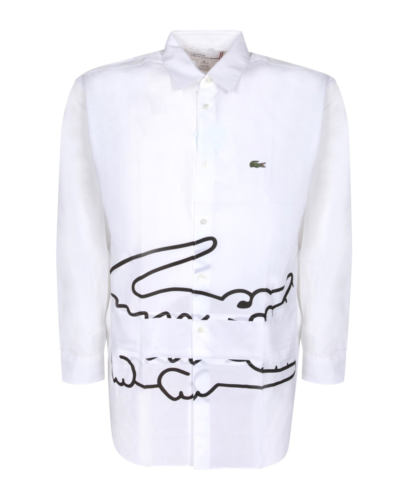 Comme des Garçons Shirt Logo Print To The Front White Shirt - White