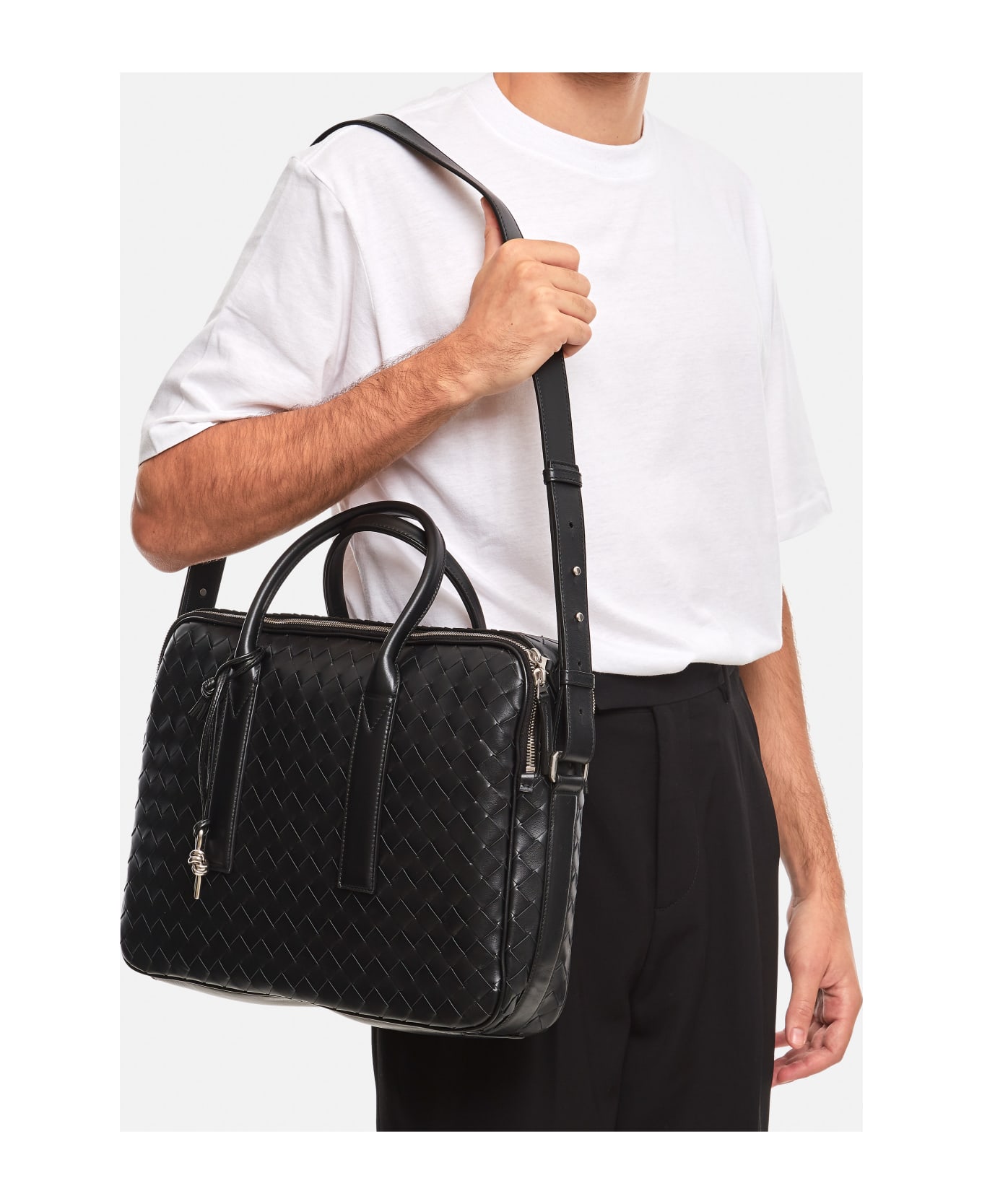 Bottega Veneta Getaway Briefcase - Black