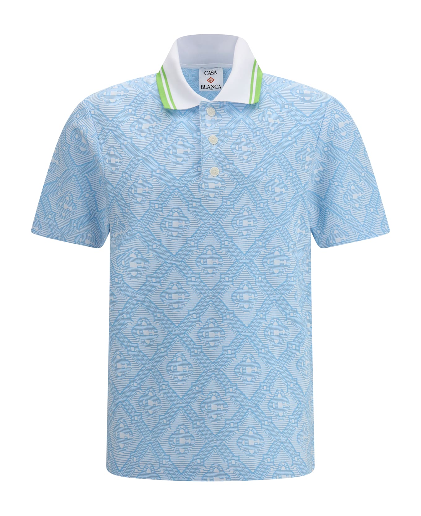 Casablanca All-over Jacquard Monogram Pattern Polo