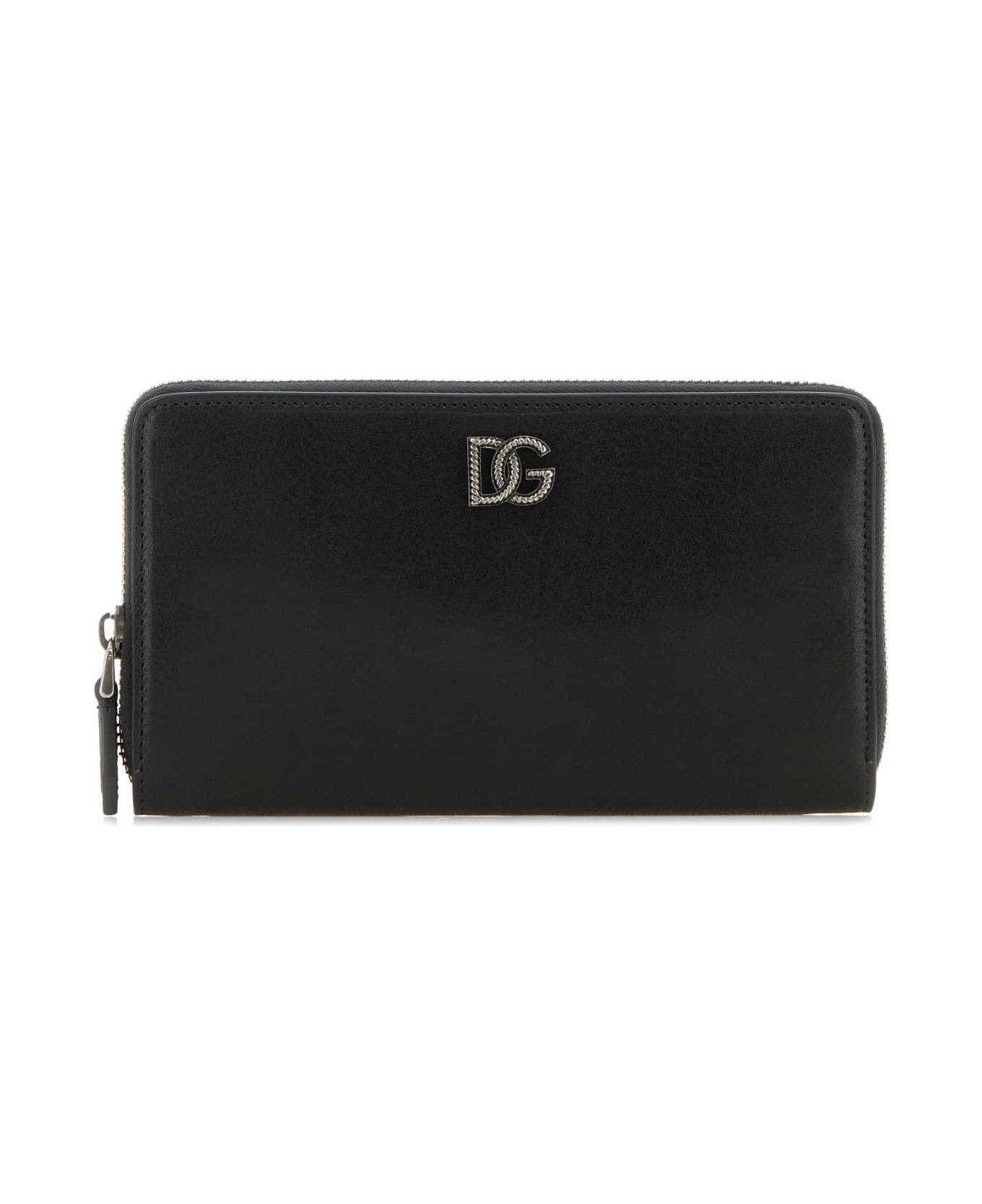 Dolce & Gabbana Black Leather Wallet - NERO 財布