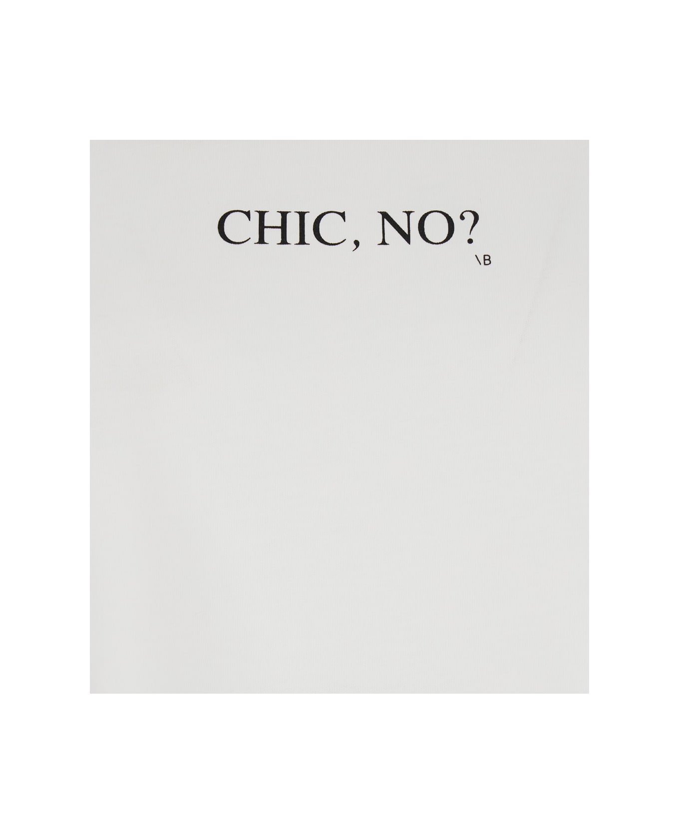 Victoria Beckham White Crewneck T-shirt With Slogan Print On The Front In Cotton Woman - White