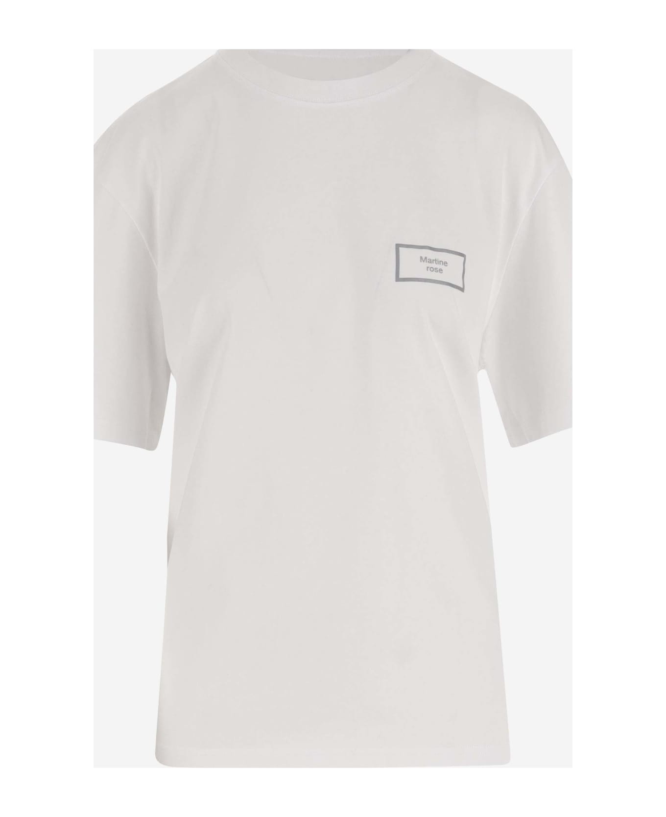 Martine Rose Cotton T-shirt With Logo - WHT WHITE BOX LOGO