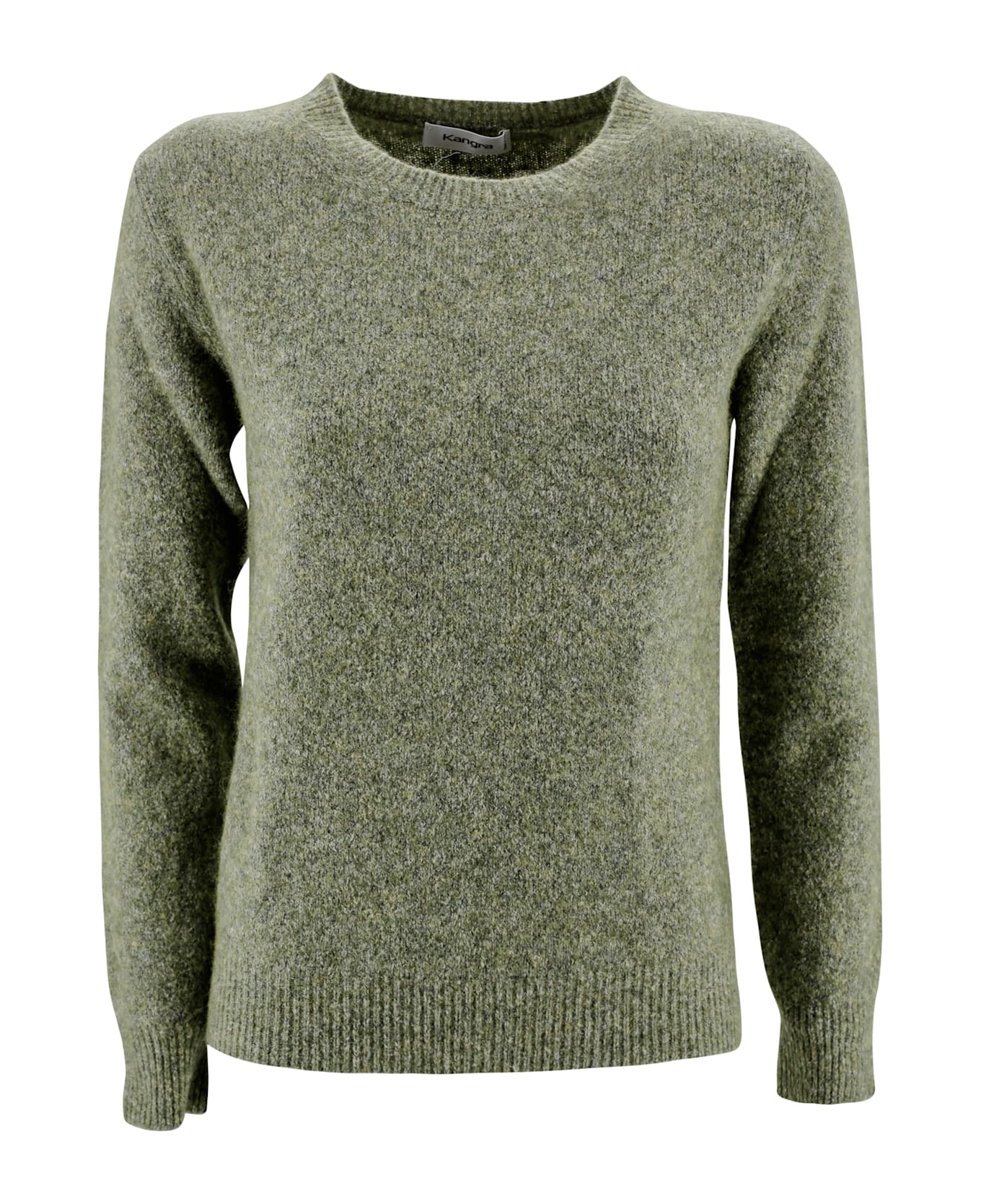 Kangra Crew-neck Wool Jumper - Militar green