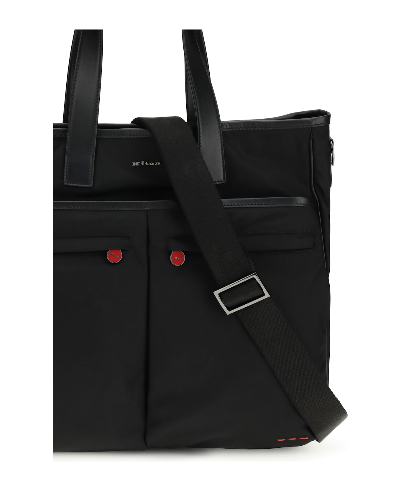 Kiton Leather-trimmed Tote Bag