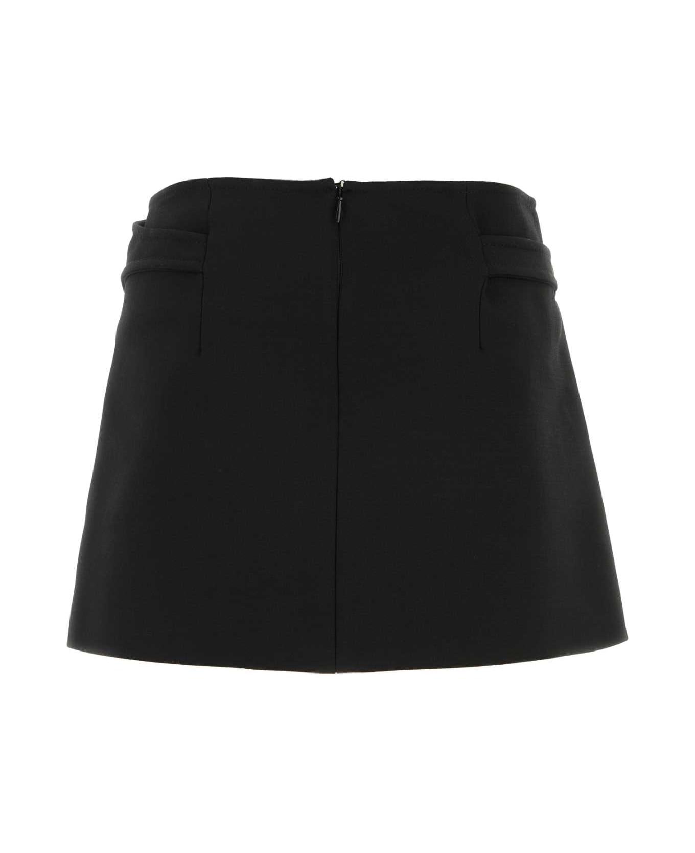 Dion Lee Black Stretch Twill Mini Skirt - BLACK スカート