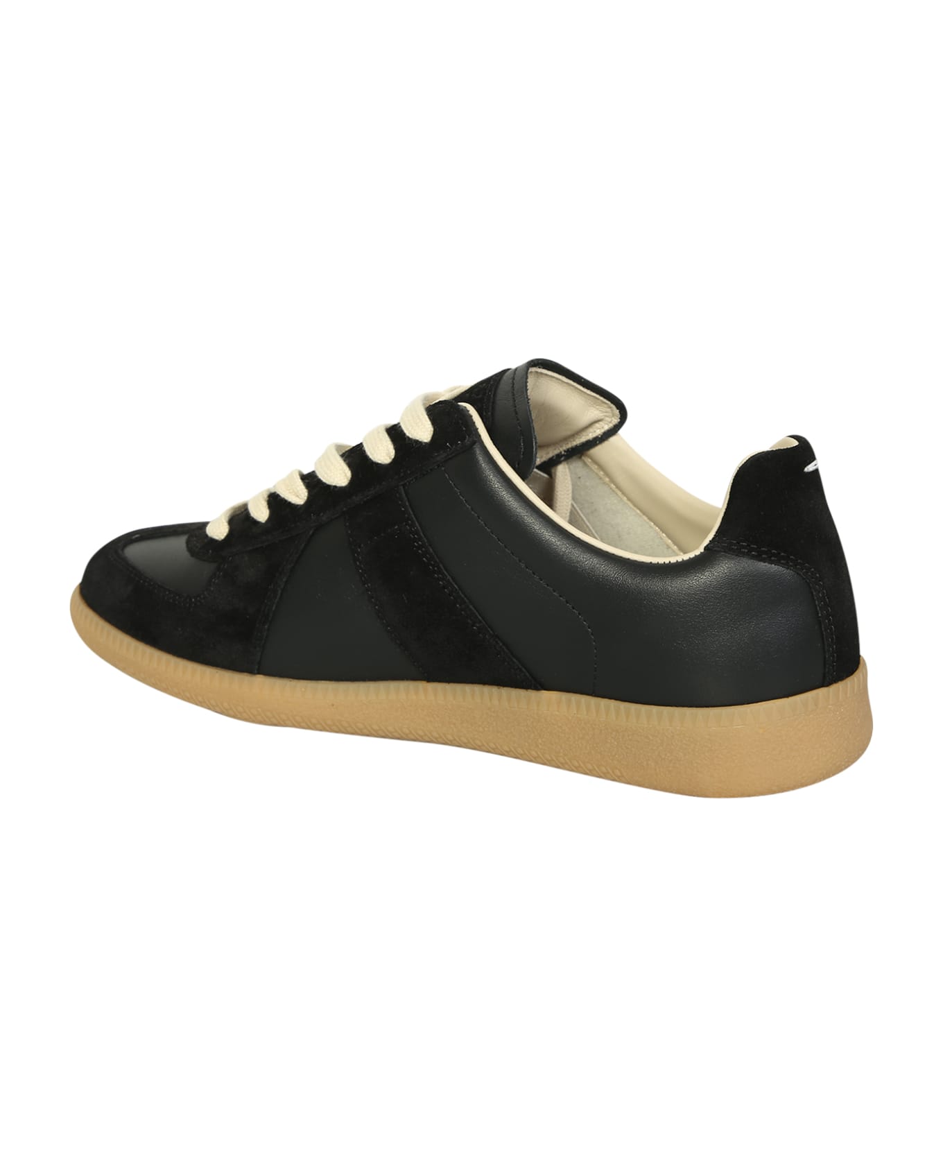 Maison Margiela Black Replica Low Sneakers - Black
