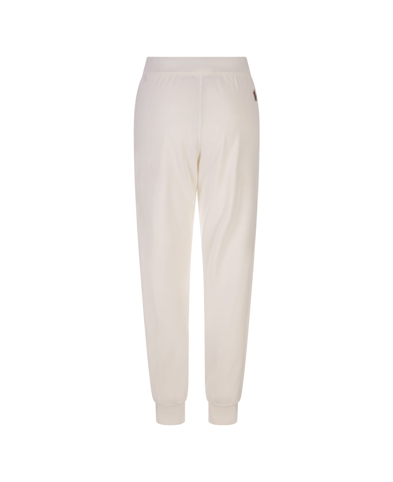 Moncler Grenoble White Joggers With Contrast Drawstring - Bianco スウェットパンツ