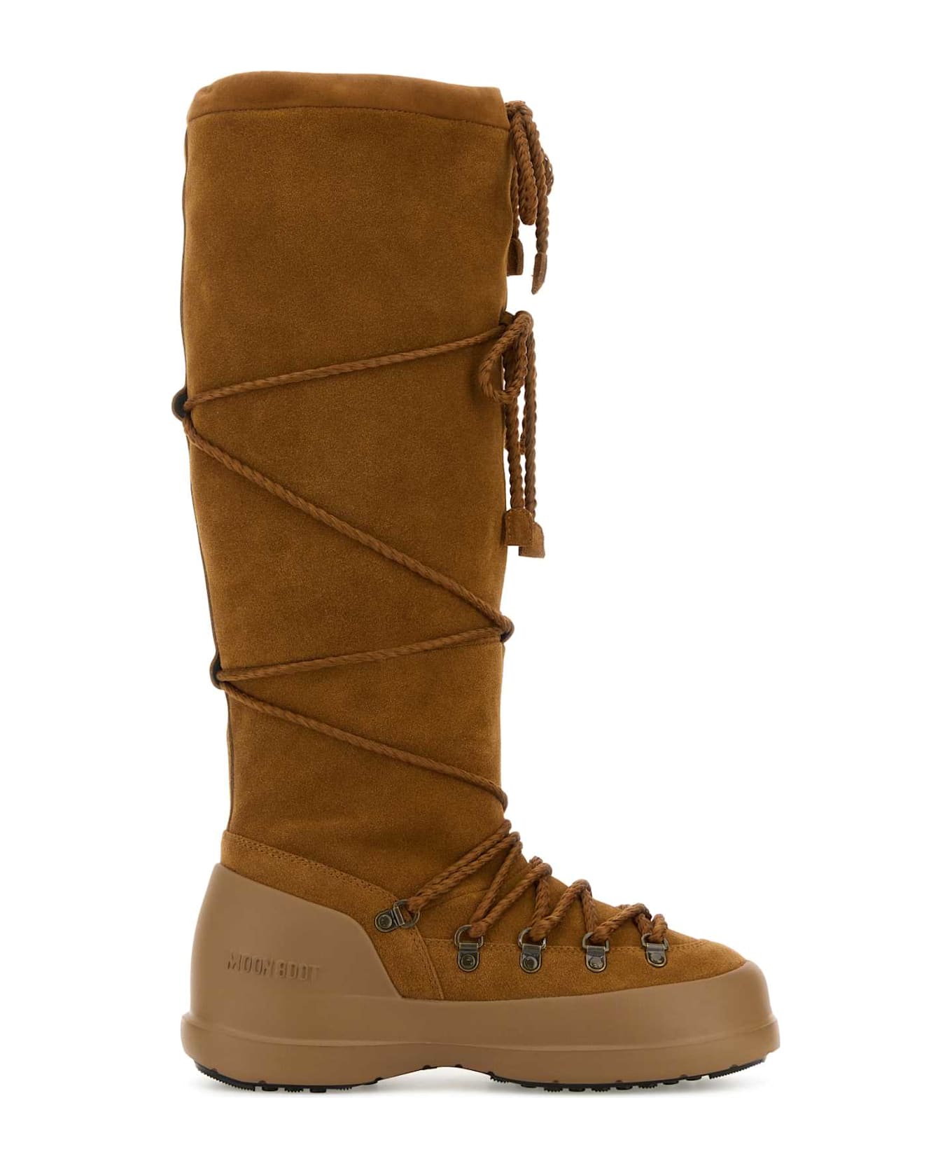 Moon Boot Camel Suede Luna Boots - COGNAC