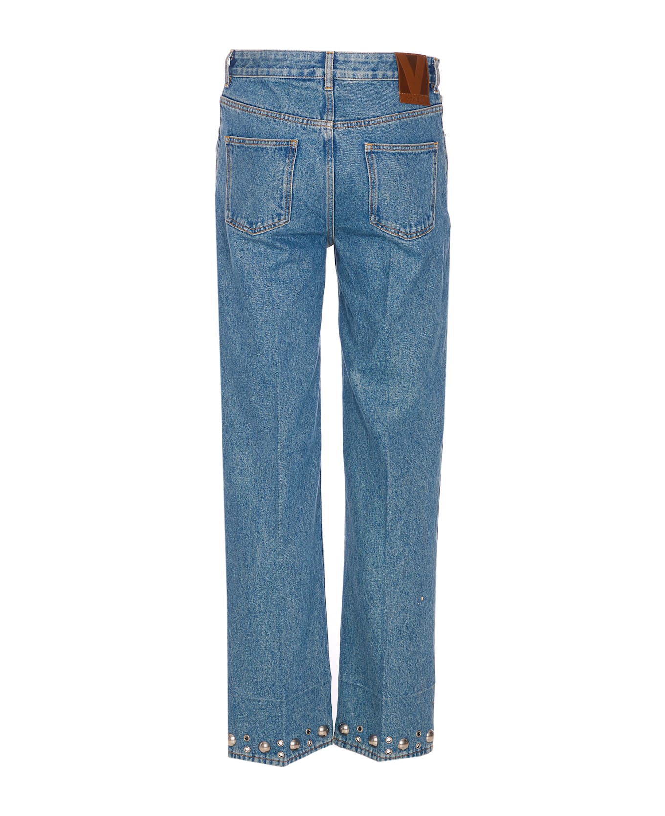 Valentino Garavani Cabochons Denim Pants - Blue