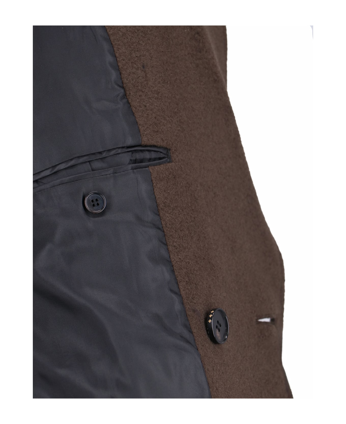 Tonywack Double-breasted Coat - Brown