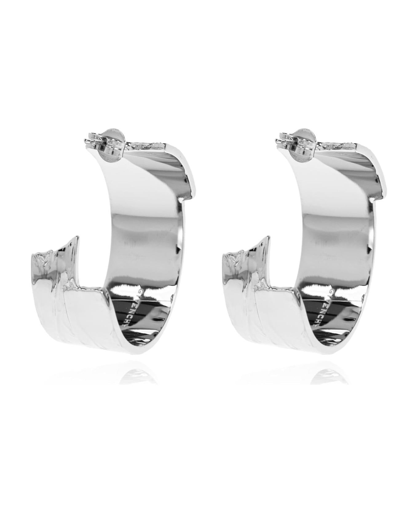 Givenchy Earrings With Engraved Logo - ANTIC SILVERY