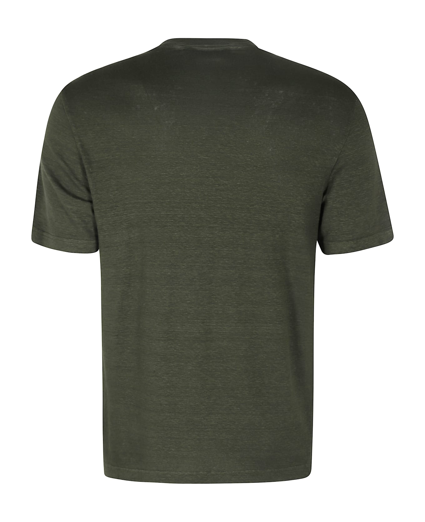 Filippo De Laurentiis Tshirt Mm Lino Stretch - Verde Bosco