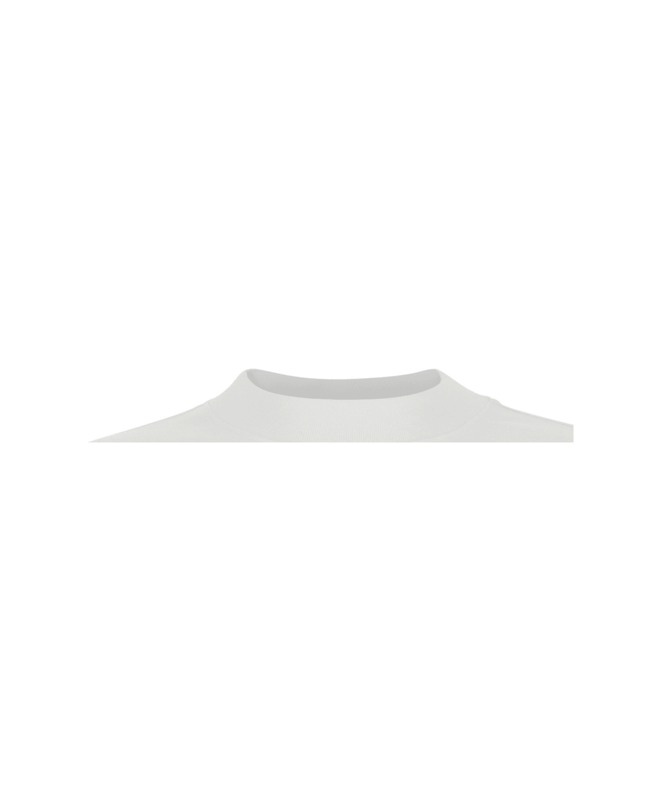 Theory White Round Neck T-shirt In Cotton Woman - White